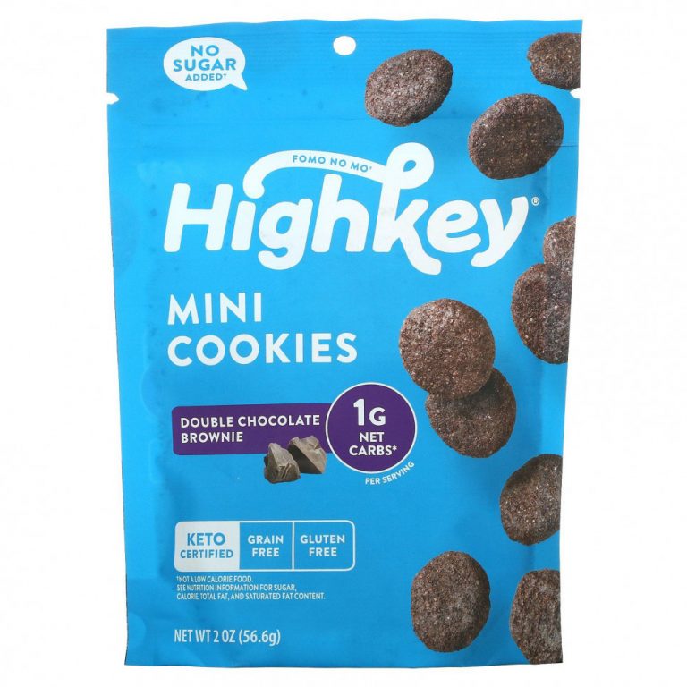 HighKey, Mini Cookies, двойной шоколадный брауни, 56,6 г (2 унции)