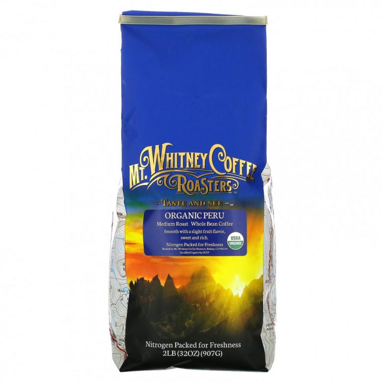 Mt. Whitney Coffee Roasters, Organic Peru, кофе из цельных зерен, средней обжарки, 907 г (32 унции)