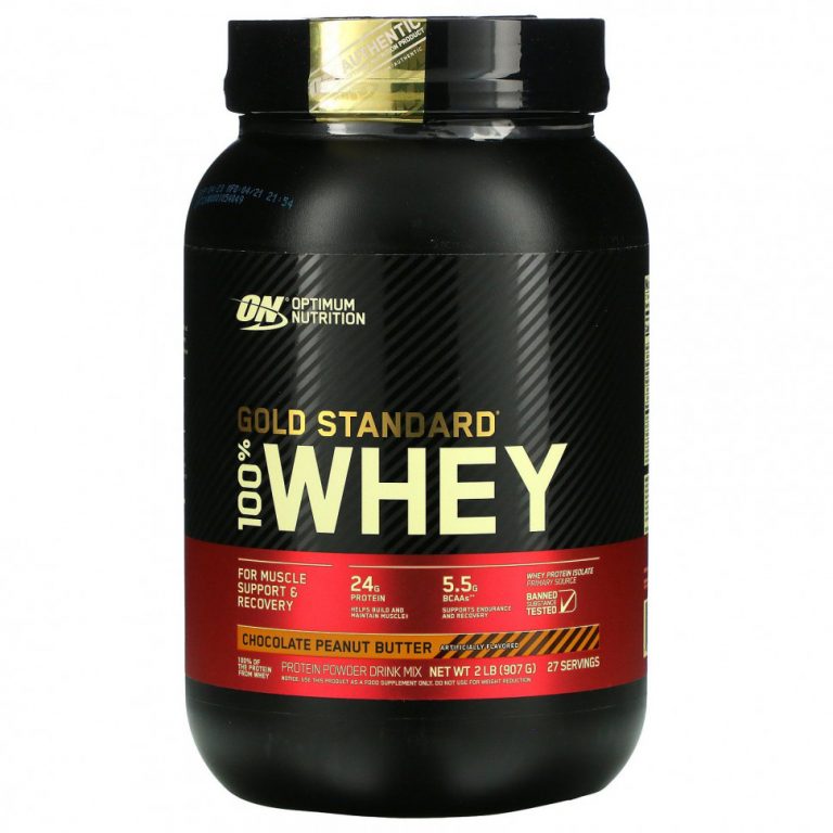 Optimum Nutrition, Gold Standard 100% Whey, Chocolate Peanut Butter, 2 lbs (907 g)