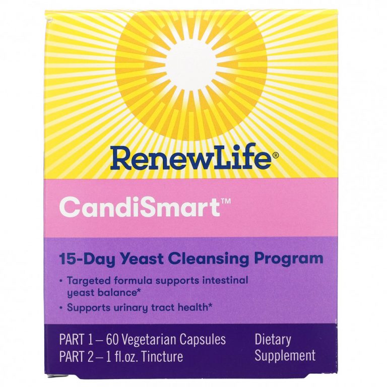 Renew Life, CandiSmart, 15-дневная программа очищения от дрожжей, комплекс из 2 частей