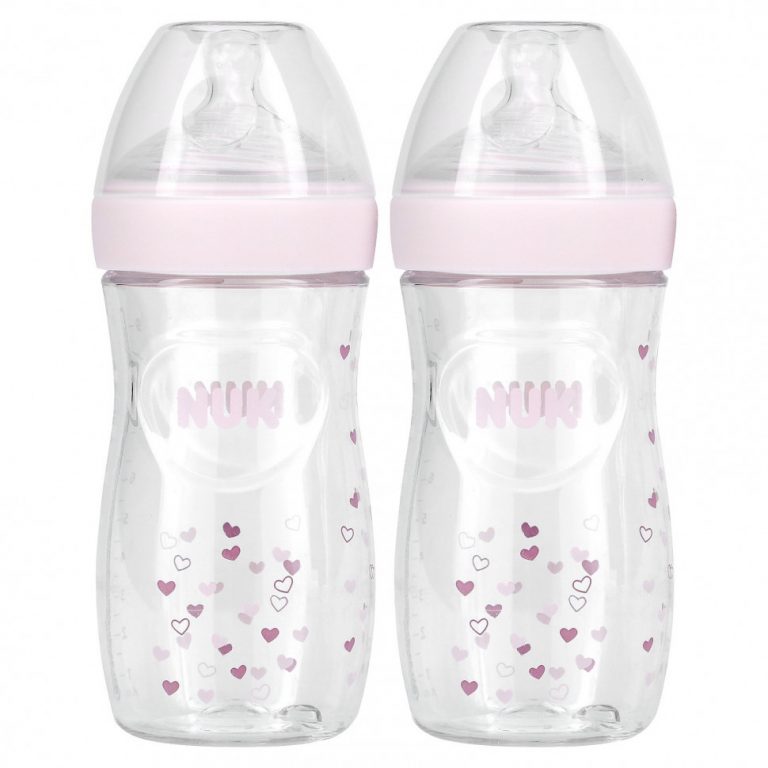 NUK, Simply Natural, детская бутылочка, для детей от 1 месяца, средняя, 2 бутылочки по 270 мл (9 унций)