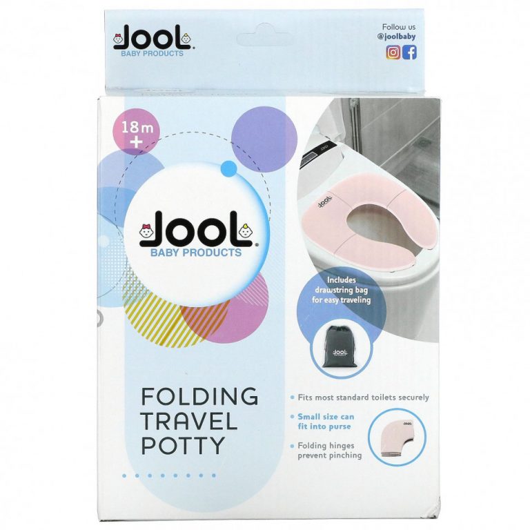 Jool Baby Products, Складной дорожный горшок, розовый, для детей от 18 месяцев, 1 шт.