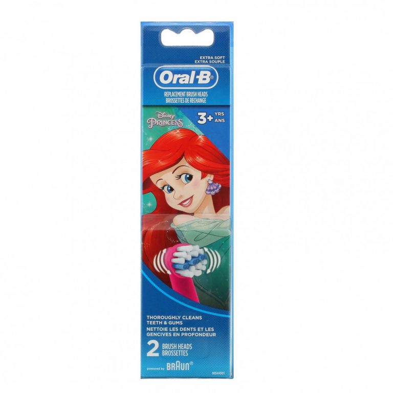 Oral-B, Дети, Disney Princess, Сменные насадки для щеток, сверхмягкие, от 3 лет, 2 насадки для щеток