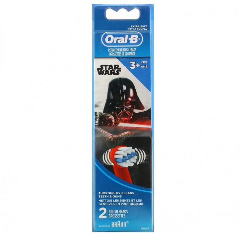 Oral-B, Для детей, Star Wars, сменные насадки-щетки, Extra Soft, для детей от 3 лет, 2 насадки-щетки