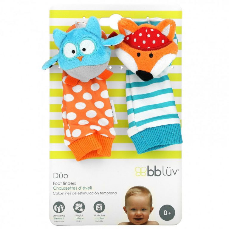 Bbluv, Duo, Foot Finders, от 0 месяцев, 2 штуки