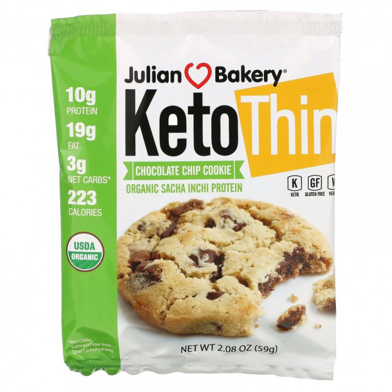 Julian Bakery, Keto печенье с шоколадной крошкой, 59 г (2,08 унции)