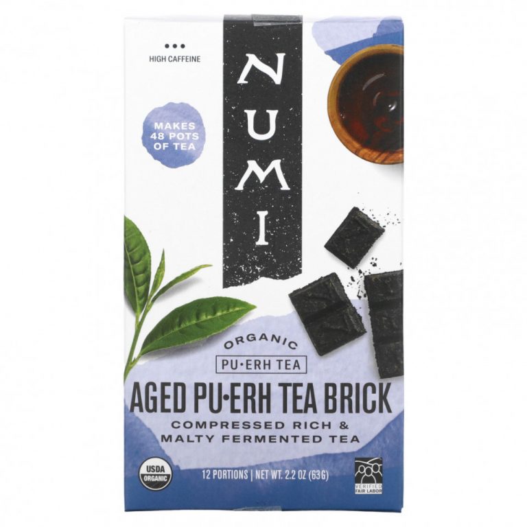 Numi Tea, органический выдержанный чай пуэр, 63 г (2,2 унции)