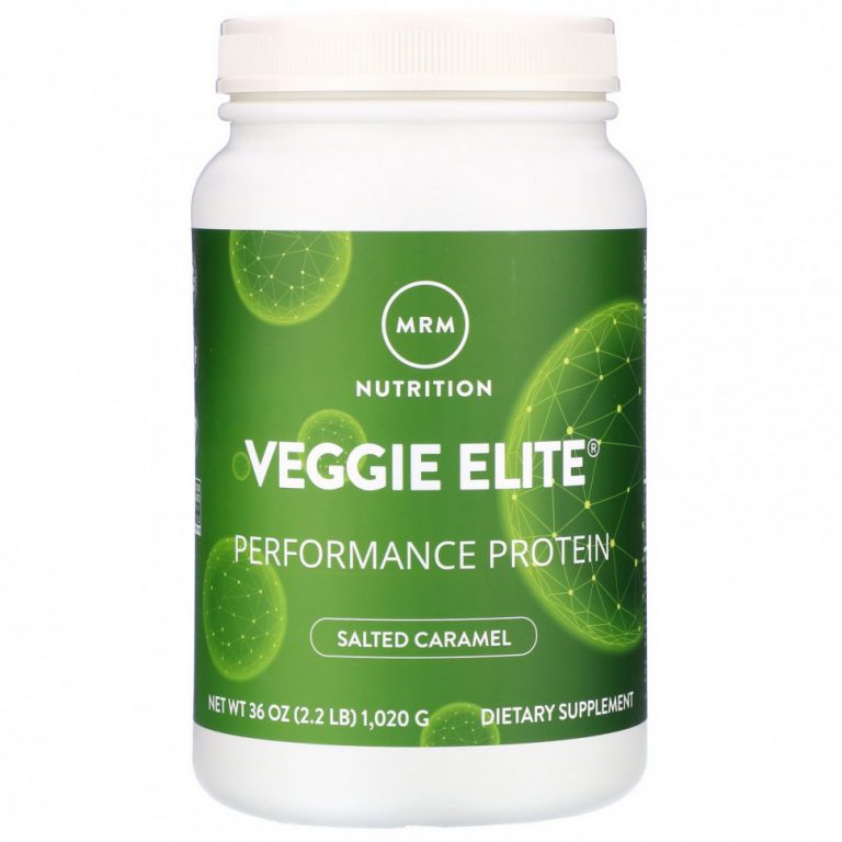 MRM, Veggie Elite Performance Protein, вегетарианский протеин для повышения продуктивности, соленая карамель, 1020 г (2,2 фунта)