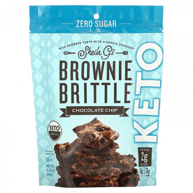 Sheila G’s, Brownie Brittle, Keto, шоколадная крошка, 64 г (2,25 унции)