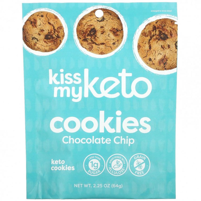 Kiss My Keto, Keto Cookies, шоколадная крошка, 64 г (2,25 унции)