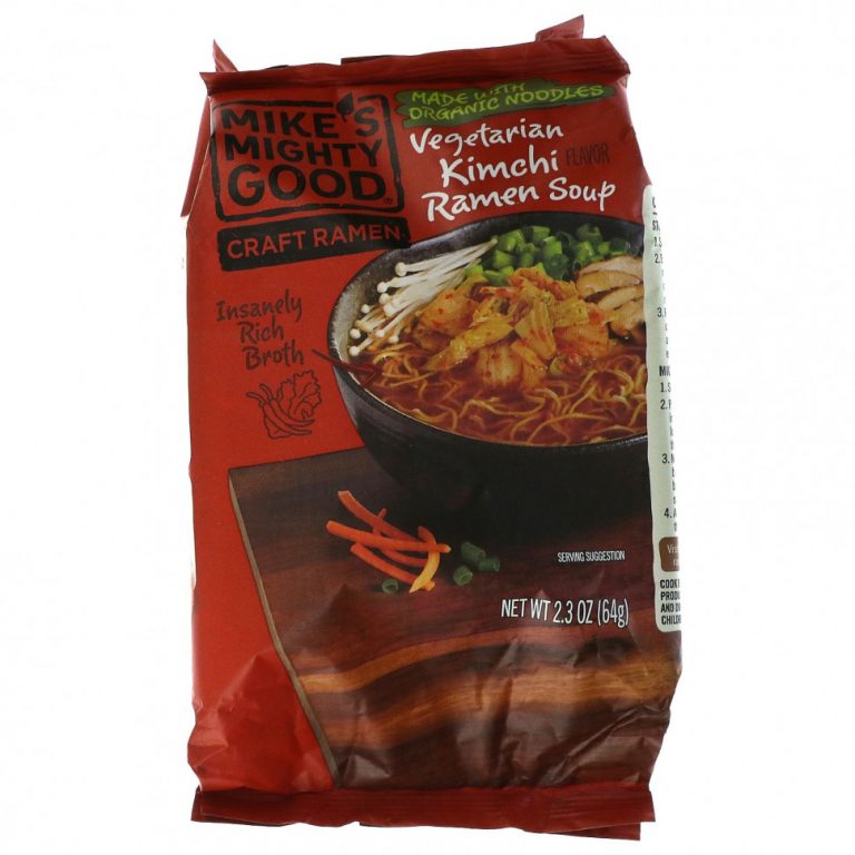 Mike’s Mighty Good, Craft Ramen, Вегетарианский суп с кимчи рамэн, 2,3 унции (64 г)