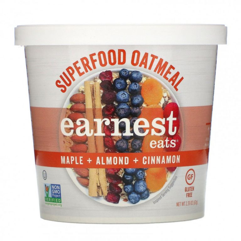 Earnest Eats, Овсянка Superfood, клен, миндаль и корица, 67 г (2,35 унции)