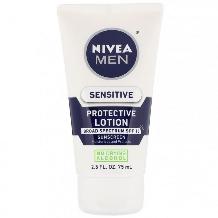 Nivea, Защитный лосьон для мужчин, для чувствительной кожи, SPF 15, 75 мл (2,5 жидк. унции)