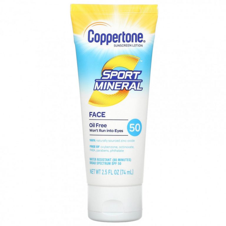 Coppertone, Sport Mineral, солнцезащитный лосьон, SPF 50, без масла, 74 мл (2,5 жидк. Унции)