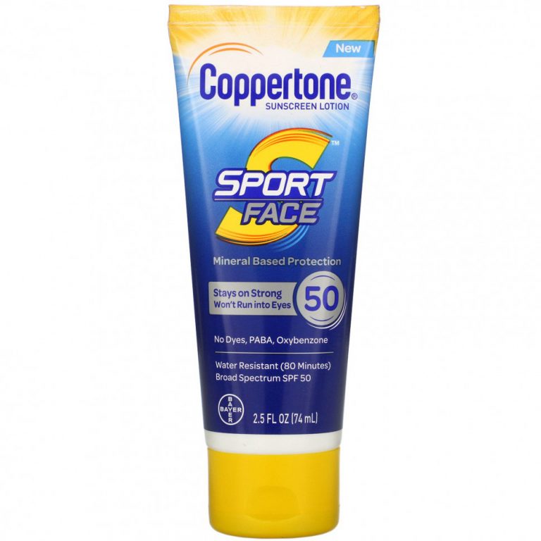 Coppertone, Sport Face, солнцезащитный лосьон, SPF 50, 74 мл (2,5 жидк. Унции)