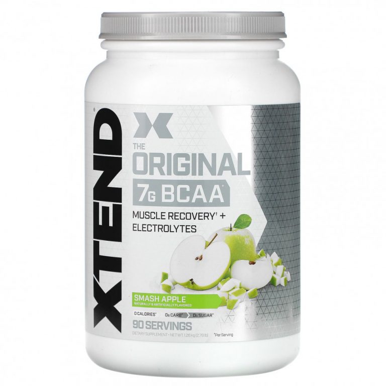 Xtend, The Original, 7 г аминокислот с разветвленной цепью (BCAA), со вкусом яблока, 1,26 кг (2,78 фунта)