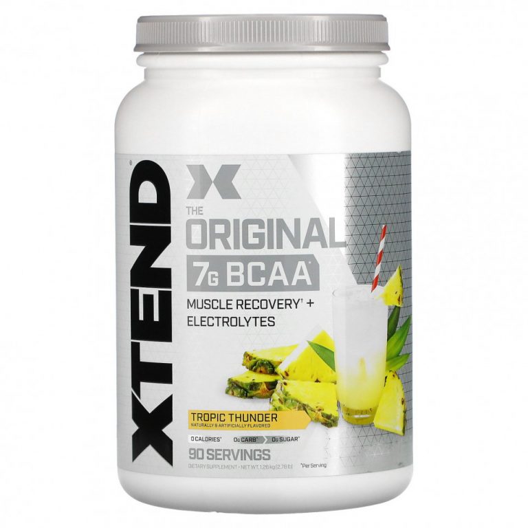 Xtend, The Original, 7 г аминокислот с разветвленной цепью (BCAA), со вкусом тропических фруктов, 1,26 кг (2,78 фунта)