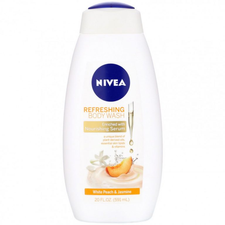 Nivea, Освежающий гель для душа, белый персик и жасмин, 591 мл (20 жидк. унций)