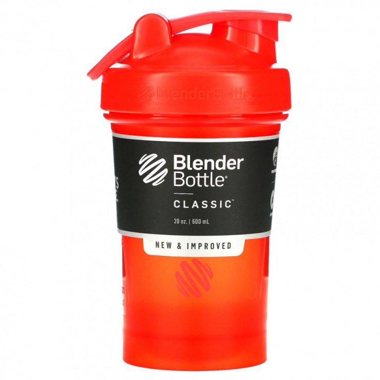 Blender Bottle, Classic With Loop, классический шейкер с петелькой, красный, 600 мл (20 унций)