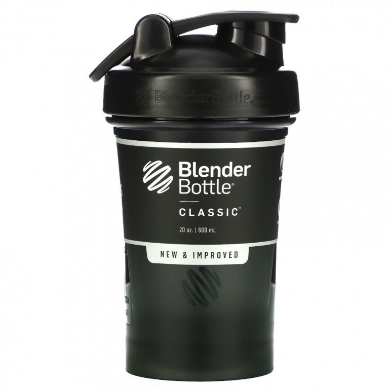 Blender Bottle, Classic With Loop, классический шейкер с петелькой, черный 600 мл (20 унций)