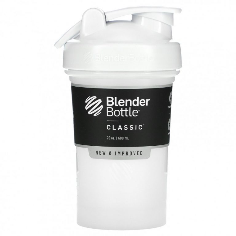 Blender Bottle, Classic With Loop, классический шейкер с петелькой, белый 600 мл (20 унций)