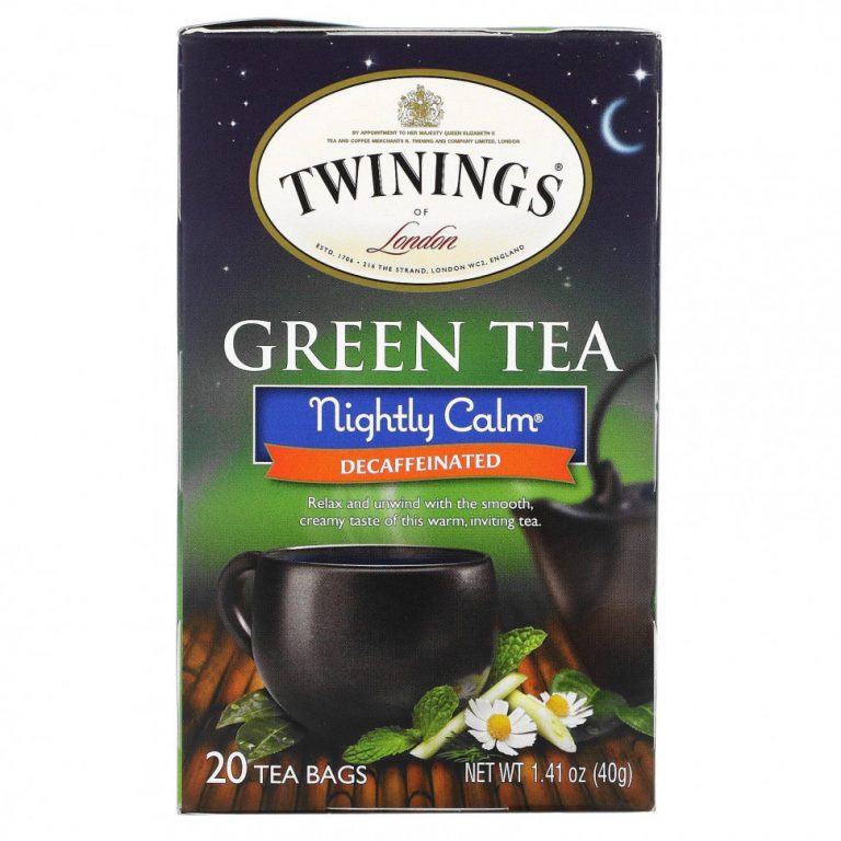 Twinings, Nightly Calm, зеленый чай без кофеина, полученный природным способом, 20 пакетиков, 40 г (1,41 унции)