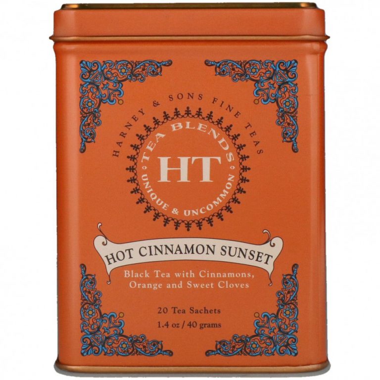 Harney & Sons, Hot Cinnamon Sunset, чайная смесь HT, пряный чай с корицей, 20 пакетиков, 40 г (1,4 унции)