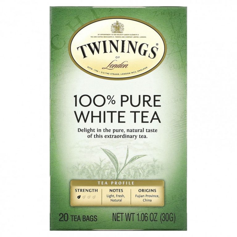 Twinings, на 100% чистый белый чай, 20 чайных пакетиков, 30 г (1,06 унции)