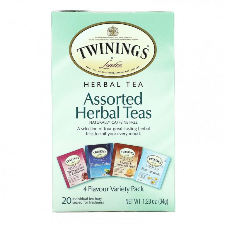 Twinings, Ассорти из травяных чаев, смешанный набор, без кофеина, 20 чайных пакетиков, 34 г (1,23 унции)