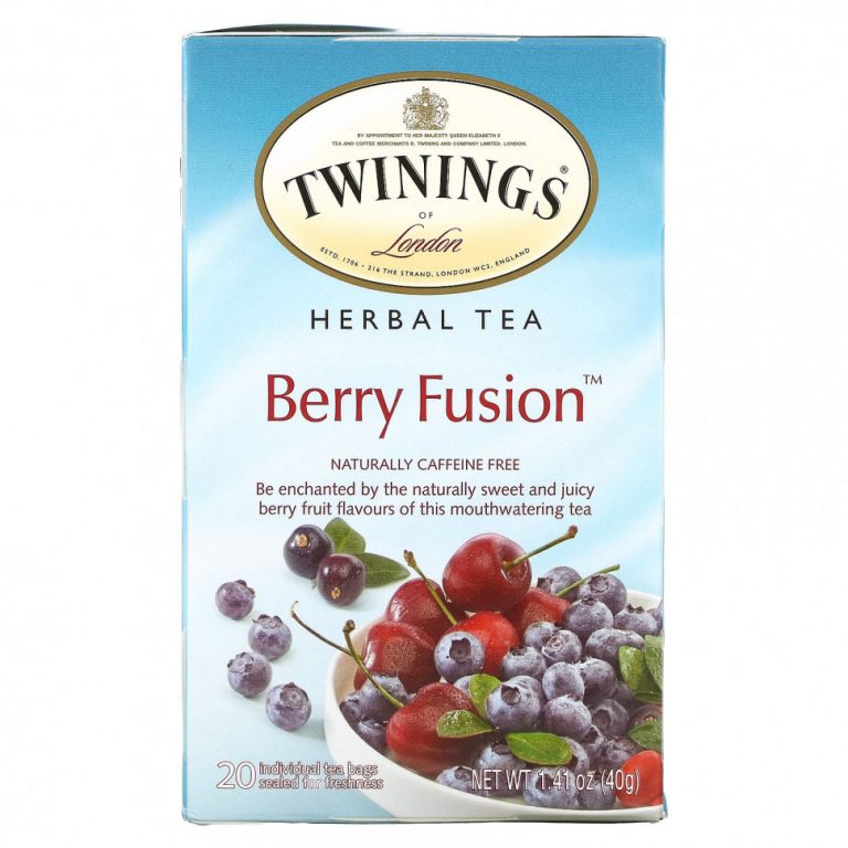 Twinings, Berry Fusion, травяной чай, без кофеина, 20 чайных пакетиков, 40 г (1,41 унции)