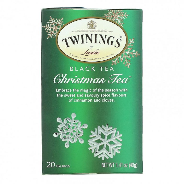 Twinings, Christmas Tea, черный чай, 20 чайных пакетиков, 40 г (1,41 унции)