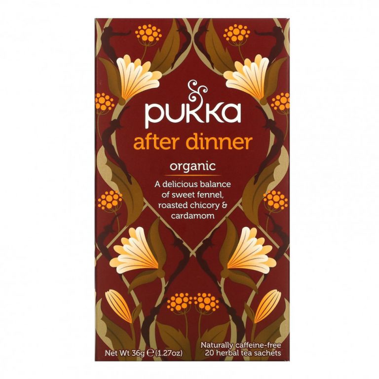 Pukka Herbs, после ужина, 20 пакетиков травяного чая, 36 г (1,27 унции)