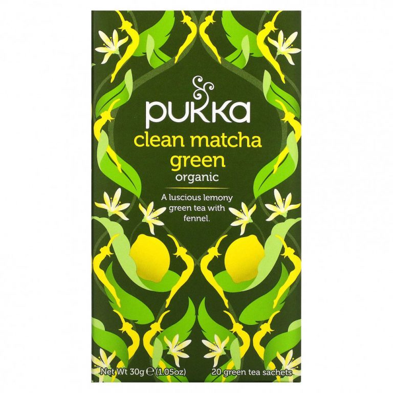 Pukka Herbs, Зеленый чай матча, 20 пакетиков зеленого чая, 1,5 г (0,05 унций) каждый