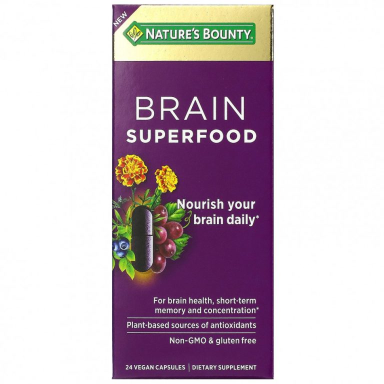 Nature’s Bounty, Brain Superfood, 24 веганские капсулы