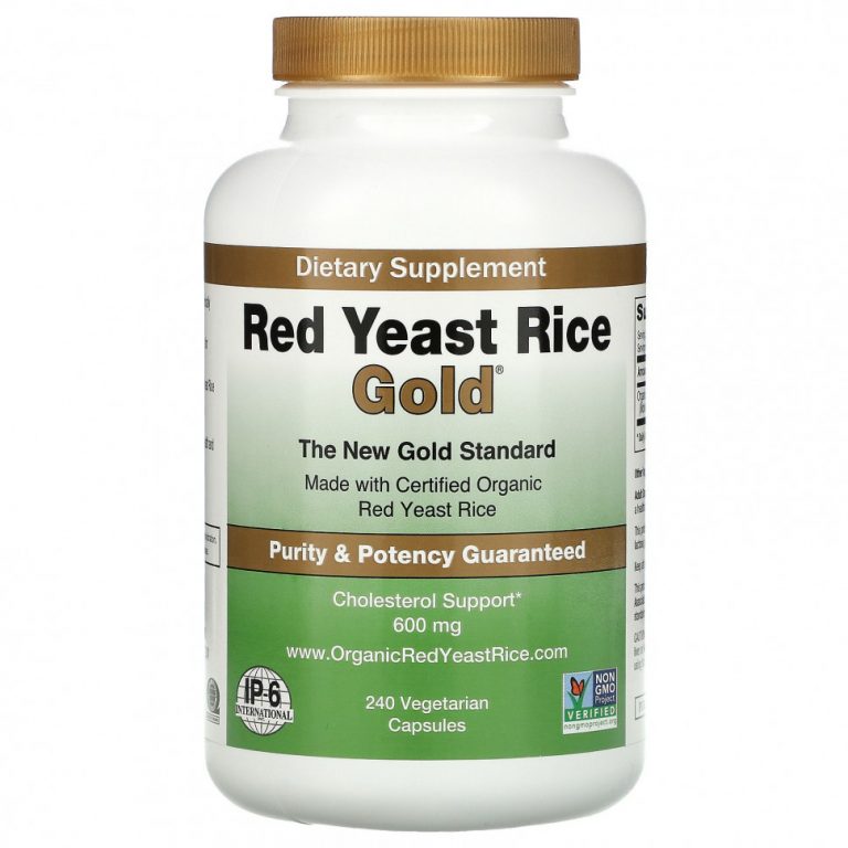 IP-6 International, Red Yeast Rice Gold, поддержка холестерина, 600 мг, 240 вегетарианских капсул