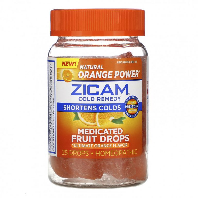 Zicam, Cold Remedy, лечебные фруктовые капли, превосходный апельсин, 25 капель