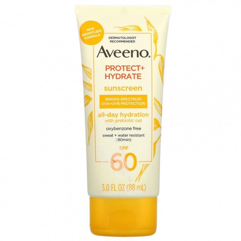 Aveeno, Protect + Hydrate, Солнцезащитный крем, SPF 60, 3 жидких унции (88 мл)