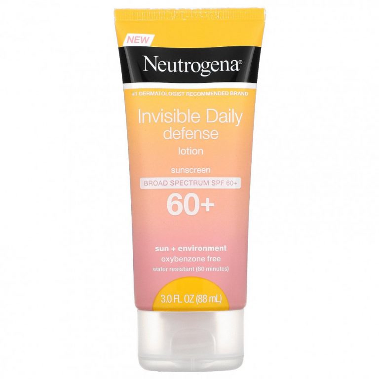 Neutrogena, Invisible Daily Defense, солнцезащитный лосьон, SPF 60+, 88 мл (3 жидк. Унции)