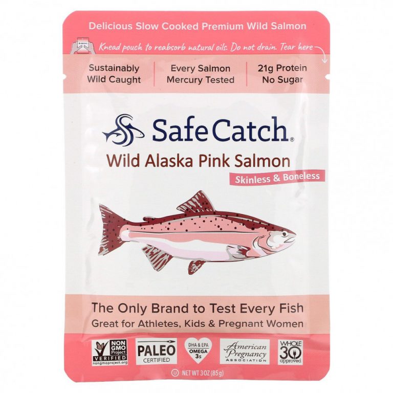 Safe Catch, Дикий аляскинский горбуша, без кожи и костей, 85 г (3 унции)