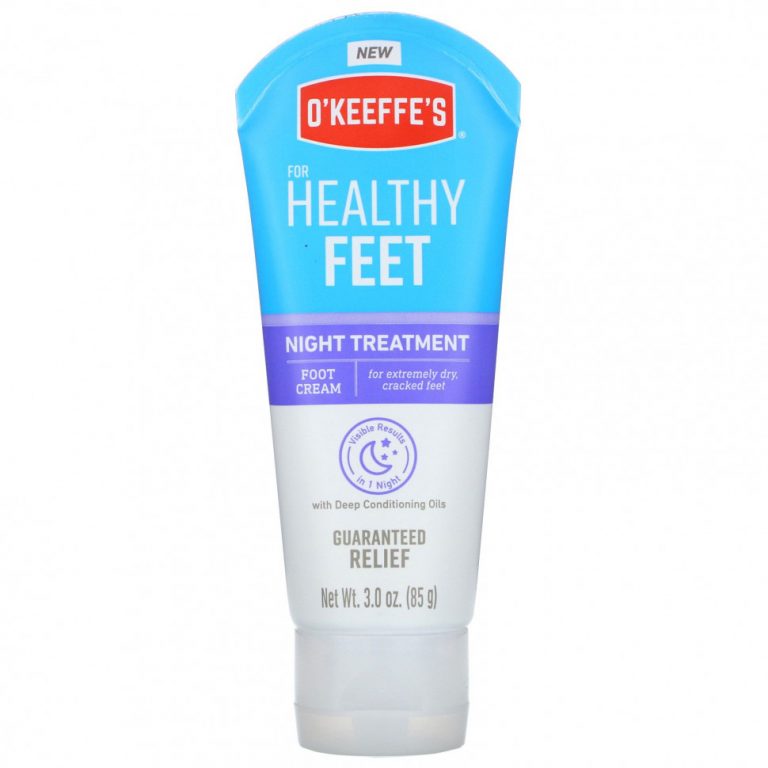 O’Keeffe’s, Healthy Feet, Ночное средство, крем для ног, 3,0 унции (85 г)