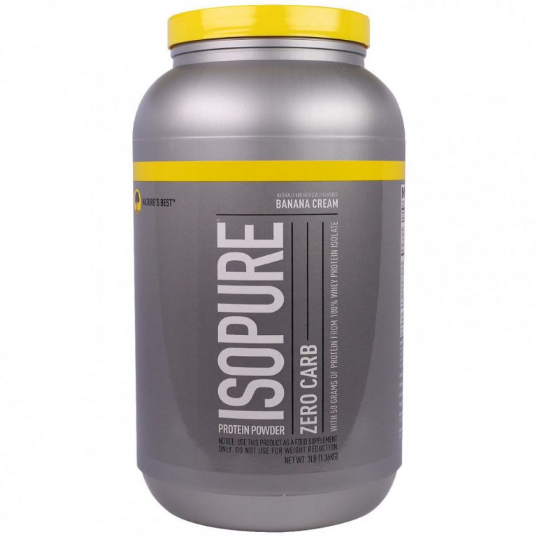 Isopure, Без углеводов, протеиновый порошок, банановый крем, 1,36 кг (3 фунта)