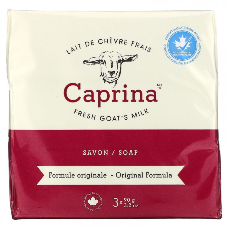 Caprina, Fresh Goat’s Milk, мыло, оригинальная формула, 3 шт., 90 г (3,2 унции)