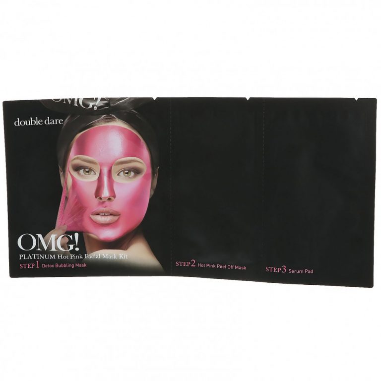 Double Dare, OMG!, Platinum Hot Pink Facial Mask Kit, 1 Kit