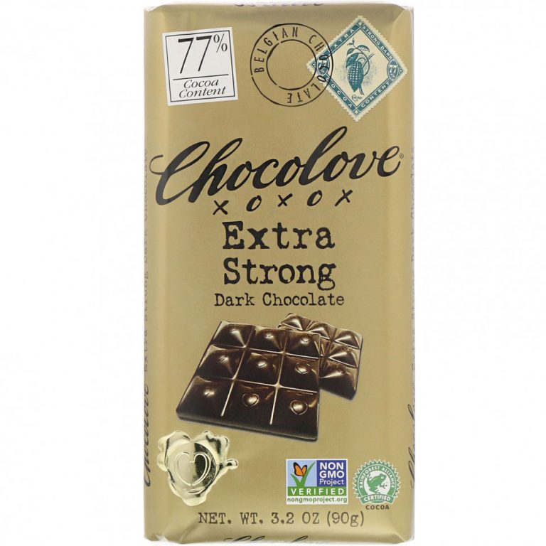 Chocolove, экстрагорький черный шоколад, 77 какао, 90 г (3,2 унции)