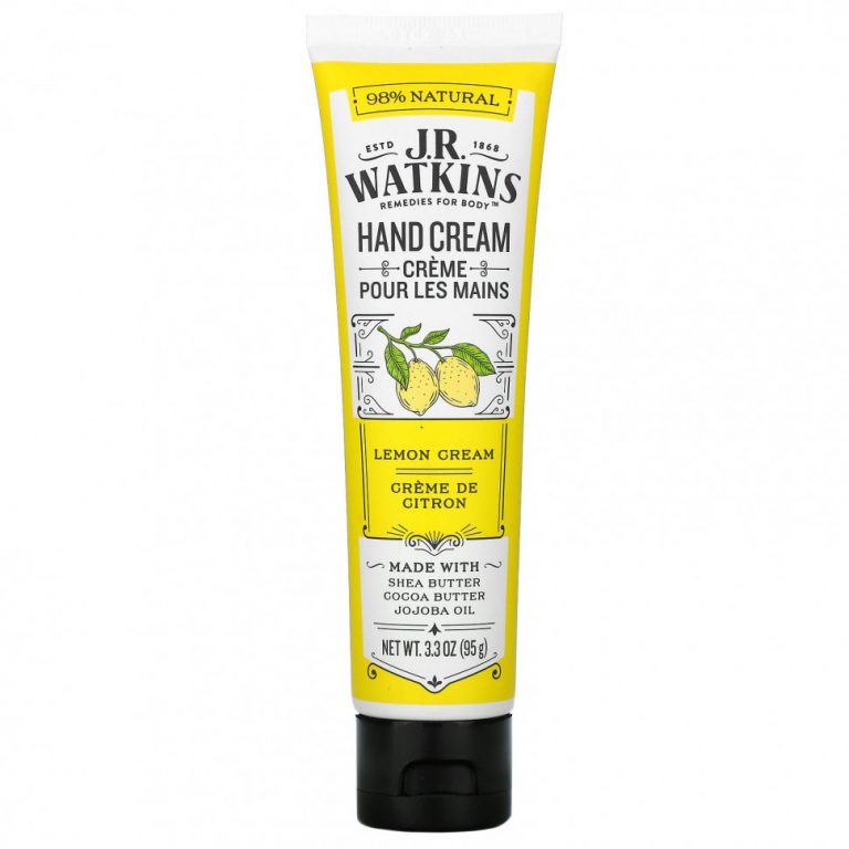 J R Watkins, Hand Cream, Lemon Cream, 3.3 oz (95 g)