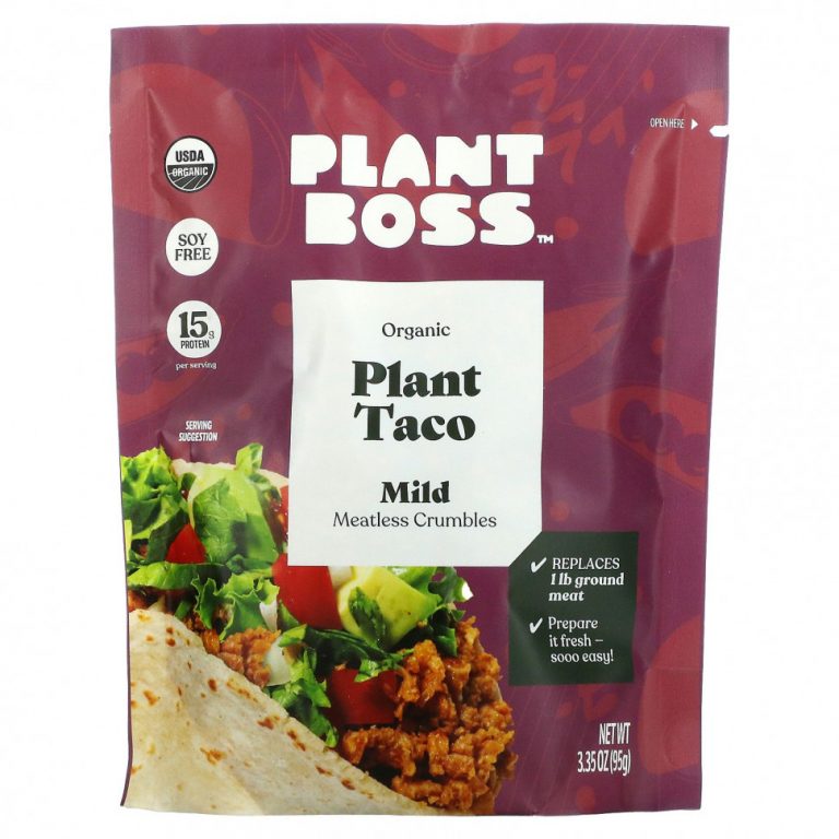 Plant Boss, Органические растительные тако без мяса, мягкие, 95 г (3,35 унции)