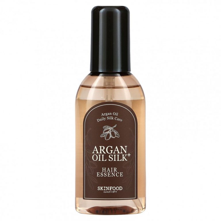 Skinfood, Фиксирующая эссенция для волос с аргановым маслом Argan Oil Silk Plus, 3,38 ж. унц. (100 мл)