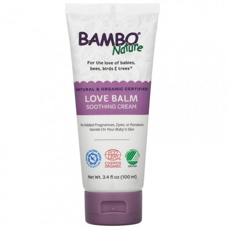 Bambo Nature, Успокаивающий крем Love Balm, 3,4 жидких унции (100 мл)