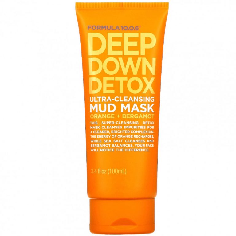 Formula 10.0.6, Deep Down Detox, Ultra-Cleansing Mud Mask, Orange + Bergamot, 3.4 fl oz (100 ml)