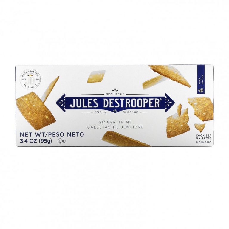 Jules Destrooper, Тонкое печенье с имбирем, 95 г (3,4 унции)